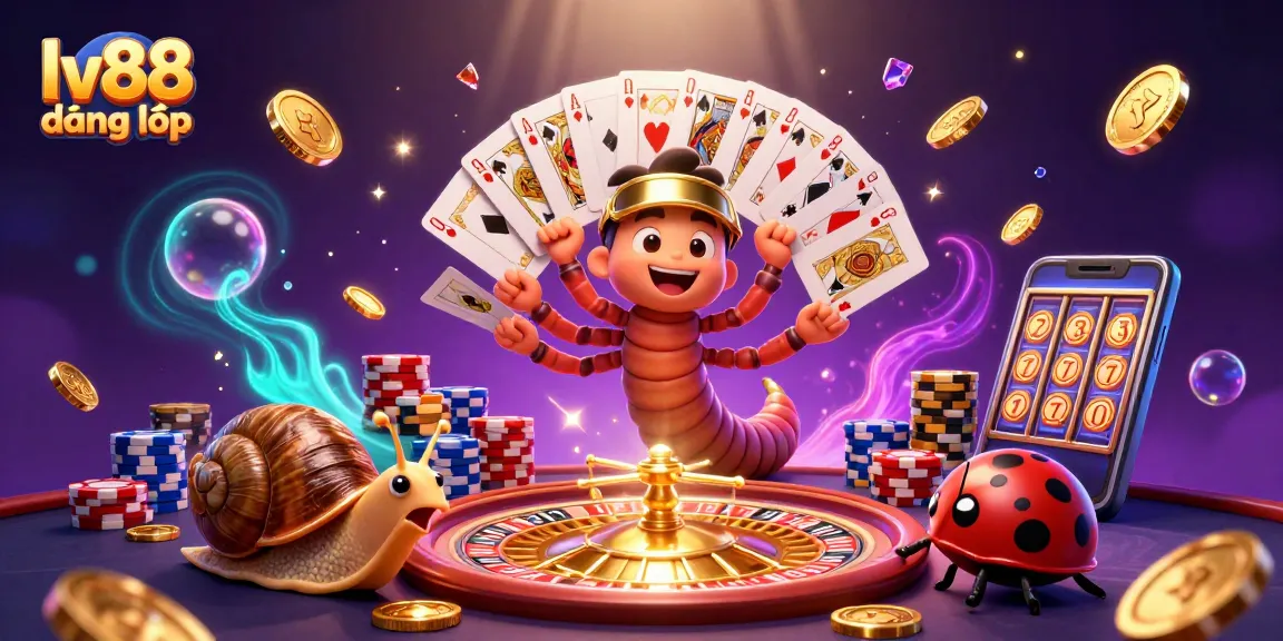 Experience thrilling lv88 đăng nhập with a vibrant casino scene featuring unique dealer characters and dynamic game elements.