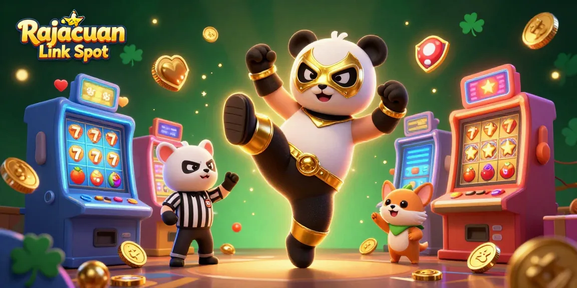 Raih keberuntungan dengan Rajacuan Link Slot dalam ilustrasi 3D yang menyenangkan penuh aksi.