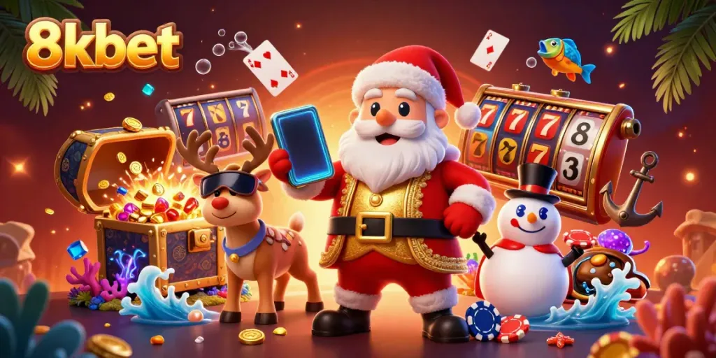 Enjoy the thrills of 8xbet with Santa, slots, and festive casino fun!