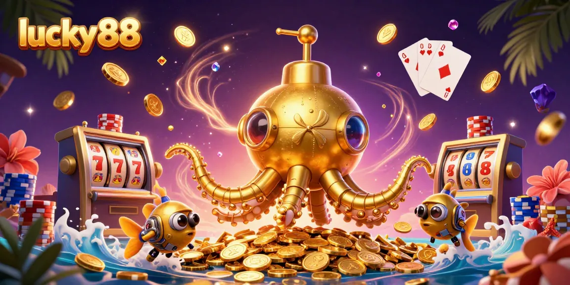 Experience thrilling gameplay with the Lucky 88 slots featuring winning reels, golden coins, and excitement.