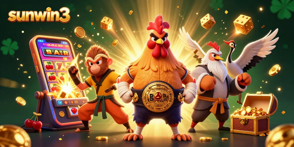Experience thrilling casino games at sunwin3 with 3D characters amidst jackpot excitement and vibrant visuals.