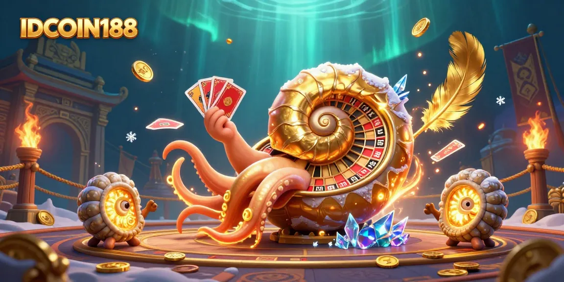 Experience thrill and strategy with IDCOIN188 in a vibrant casino scene full of action and excitement.