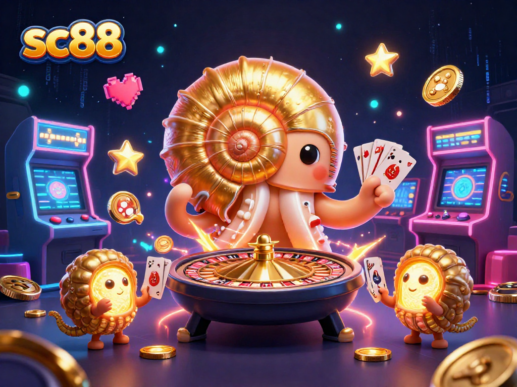 Engage in thrilling gameplay at sc88 with an ancient nautilus roulette and glowing arcade machines.