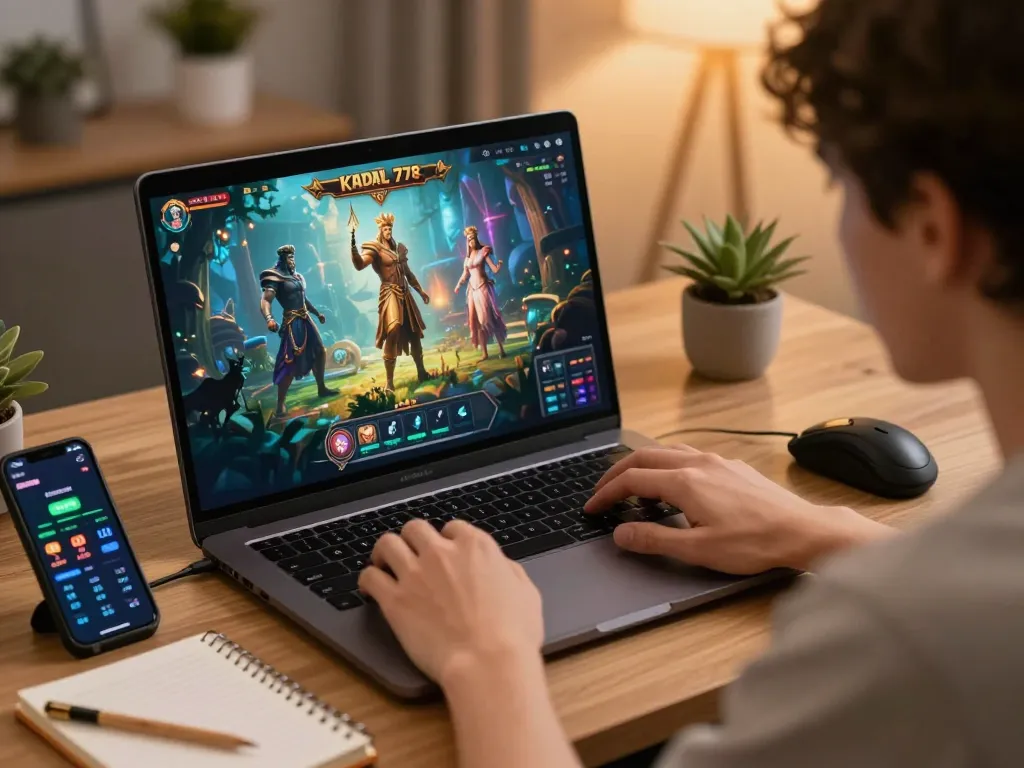 KADAL 778 player engaging in online gaming session with mythological themes and strategic gameplay.