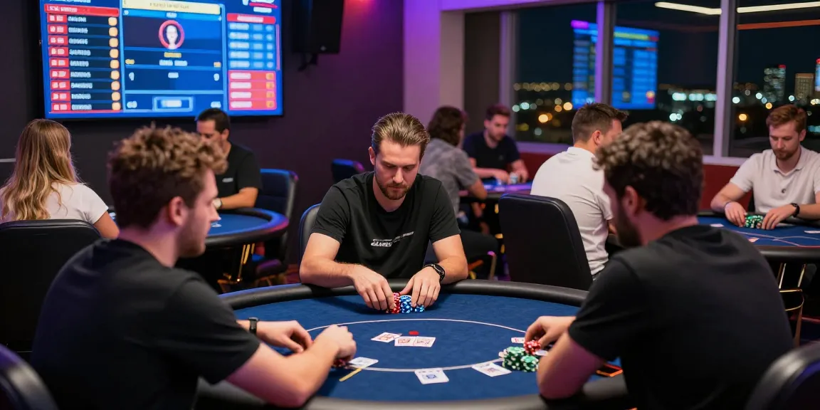 Engaging players at Dominobet poker tables showcasing Daftar Dominobet gaming experience in vibrant casino atmosphere.