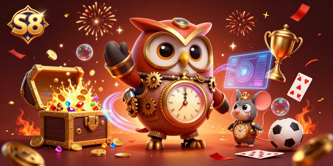 Bet on S8 with thrilling sports betting elements and a whimsical 3D illustration featuring dynamic characters.