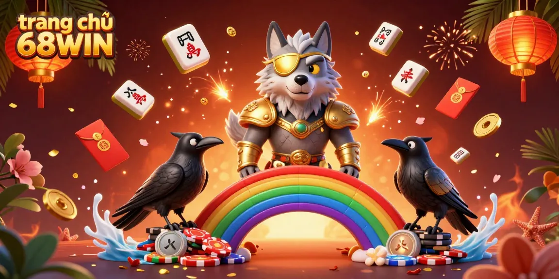 Engage with the vibrant world of trang chủ 68WIN in this dynamic casino scene featuring mythical characters and animated elements.