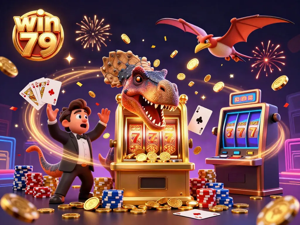 Experience the thrill of win 79 as the dinosaur-themed casino erupts with cascading jackpots.