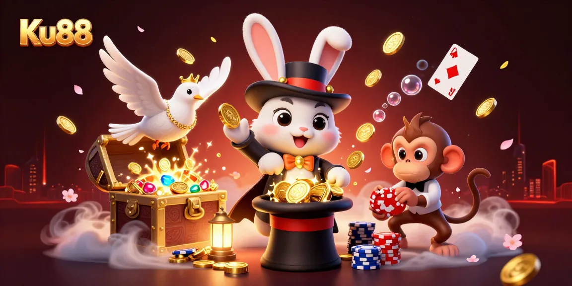 Experience exhilarating wins with Ku88's magical gaming adventure featuring vibrant 3D characters.