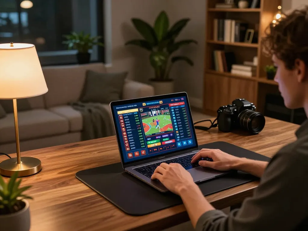 Engaging online betting experience showcasing the best online casinos in Canada with a cozy setup