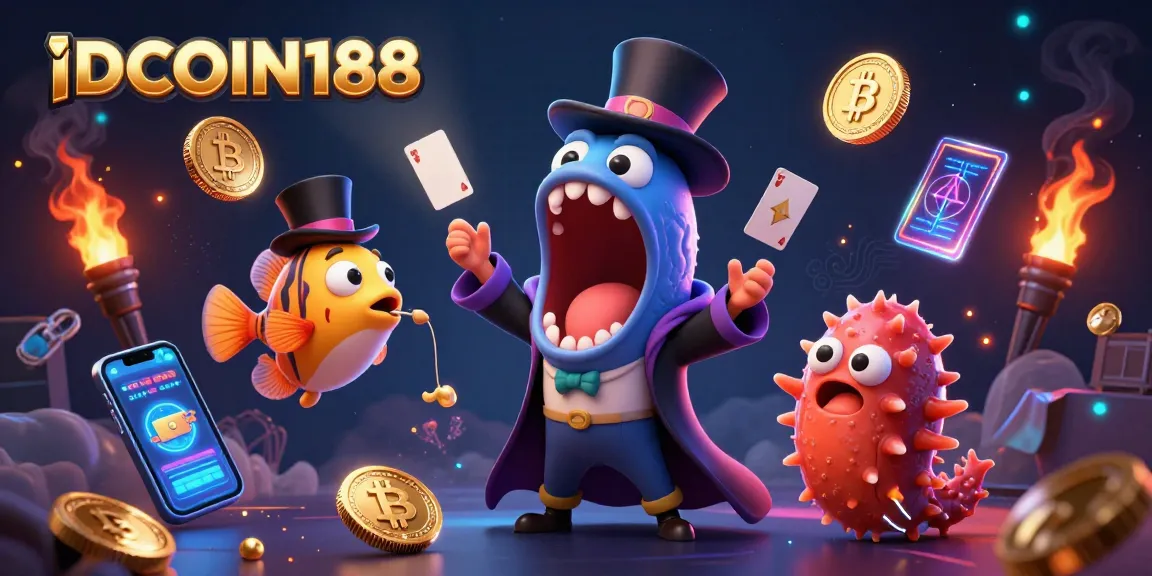 Experience blockchain magic with IDCOIN188 in a captivating underwater casino scene.