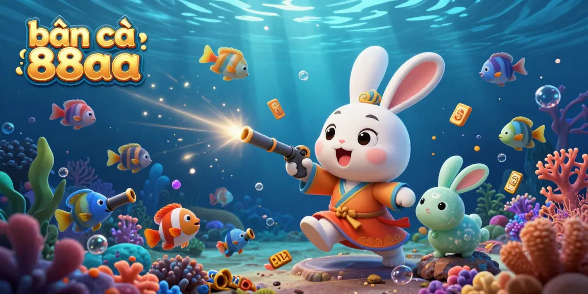 bắn cá 88aa rewards unfold in a vibrant underwater realm, showcasing exciting activities and characters.