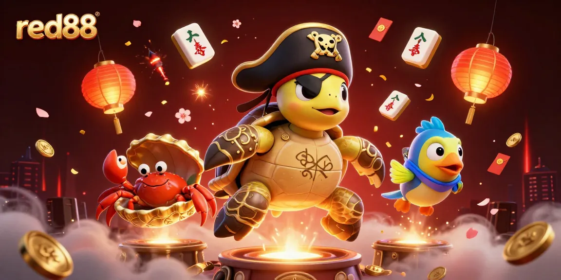 Join red88's thrilling adventures with pirate-themed characters and dynamic casino elements.