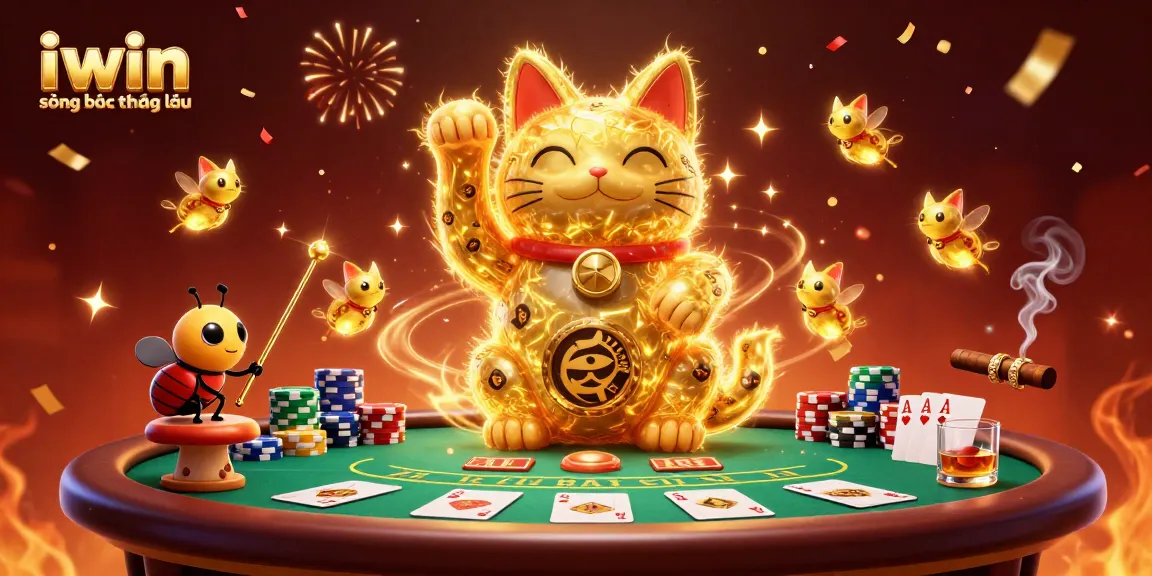 Experience the magic of iwin sòng bạc thượng lưu with dynamic casino-themed illustration.
