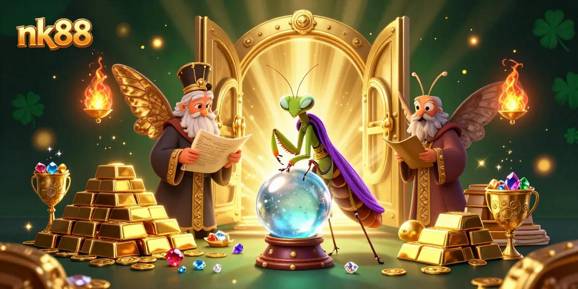 Engage in thrilling gameplay with nk88, witnessing a fantasy fortune teller predicting wins and unlocking treasures.