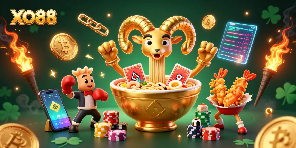 Experience thrilling gameplay with XO88's dynamic casino art featuring vibrant characters and rich elements.