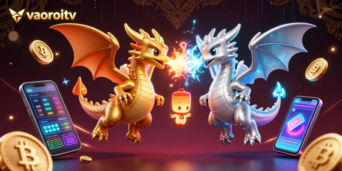Experience thrilling moments with vaoroitv as dragons soar among vibrant crypto elements in this dynamic scene.