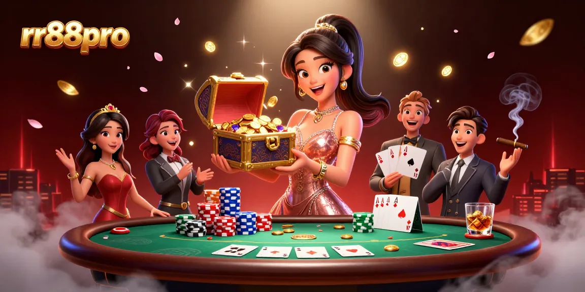 Win with rr88pro at the dynamic poker scene featuring thrilling gameplay and luxurious treasures.