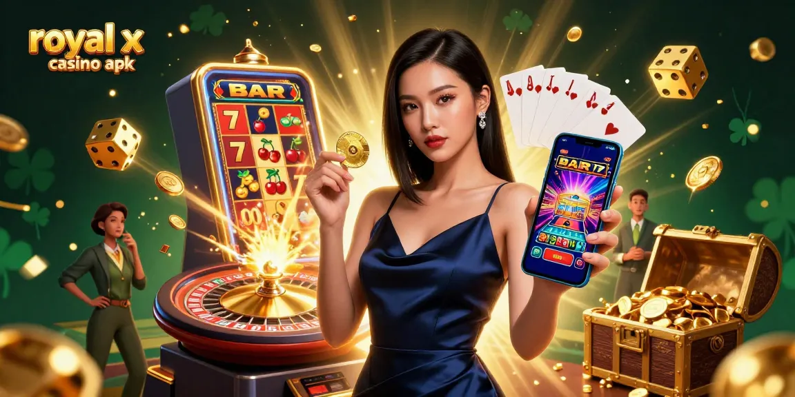 Experience thrilling gameplay with royal x casino apk in this vibrant 3D casino scene.