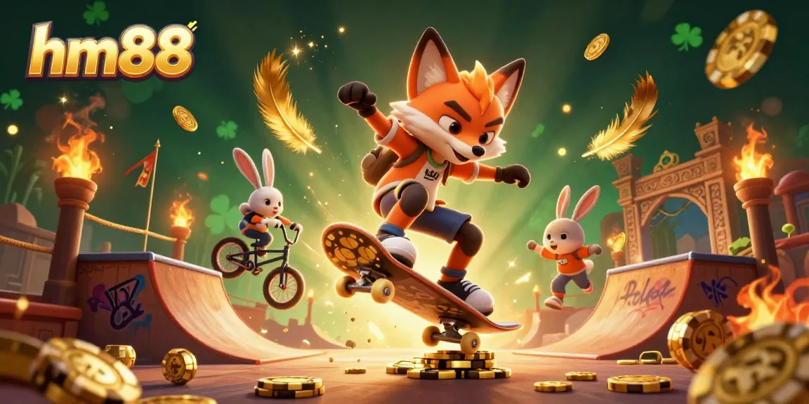 Engage in thrilling games at hm88 with animated characters and dynamic casino elements.