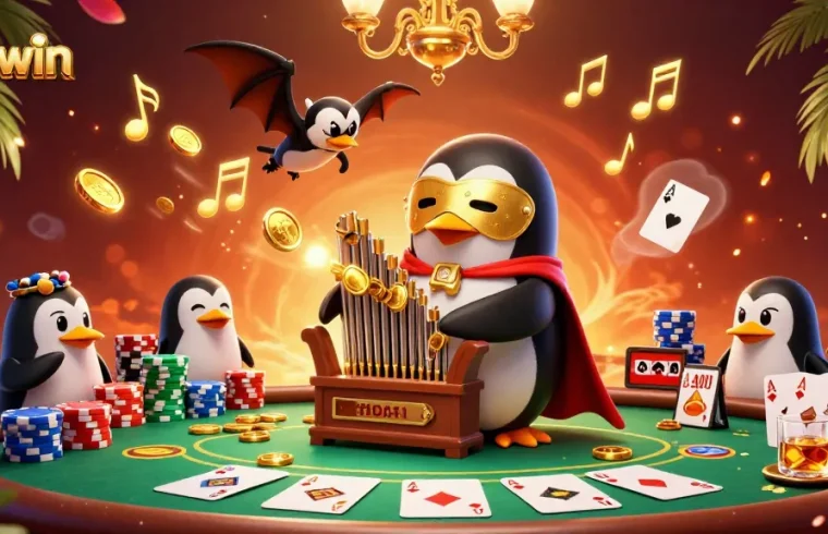 Experience thrilling gameplay at sunwin with an enchanting casino scene featuring winning poker elements.