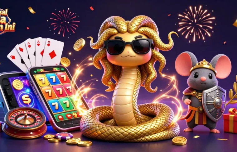 Engage in thrilling gaming with Jadwal Bola Malam Ini showcasing festive casino fun and vibrant characters.