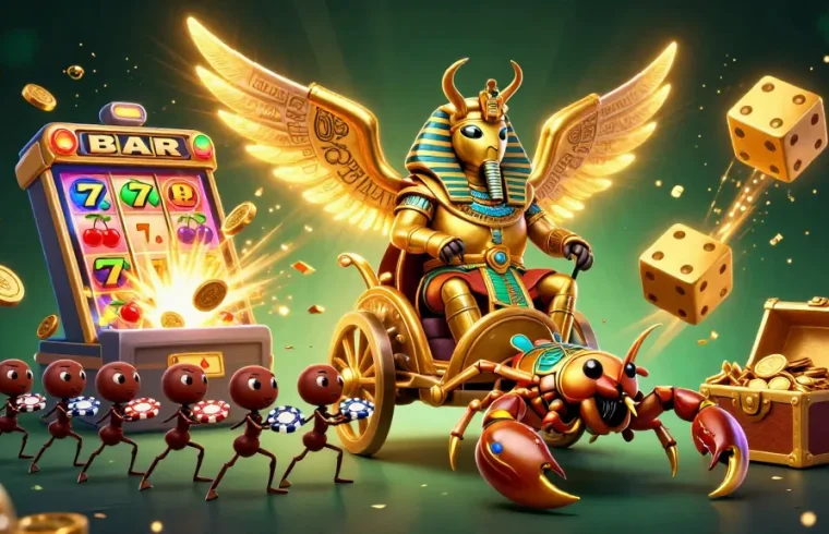 S8 showcases an exciting gaming adventure with a neon-charged casino scene featuring dynamic characters and game elements.